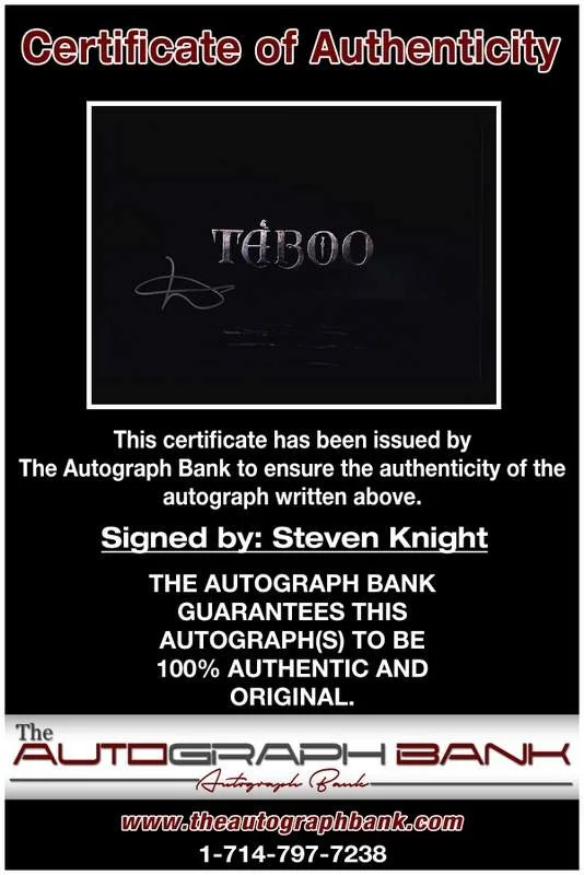 Steven Knight — Steven Knight authentic signed celebrity 10x15 photo W/Cert Autographed A0003, image 2