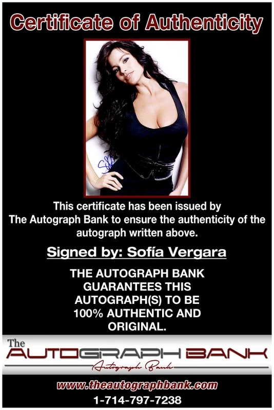 Sofia Vergara — Sofia Vergara authentic signed celebrity 10x15 photo W/Cert Autographed 2616b, image 2