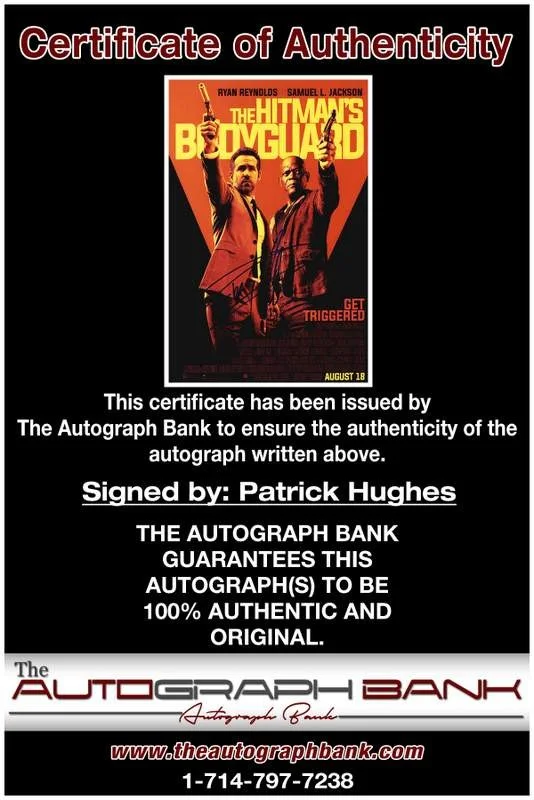 Patrick Hughes — Patrick Hughes authentic signed celebrity 10x15 photo W/Cert Autographed A0005, изображение 2