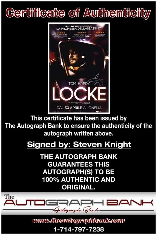Steven Knight — Steven Knight authentic signed celebrity 10x15 photo W/Cert Autographed A0006, изображение 2