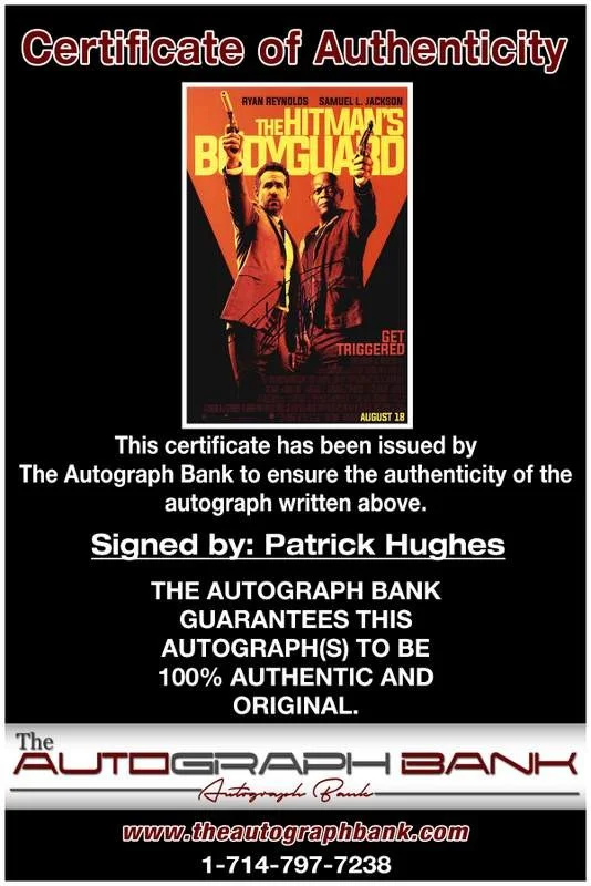 Patrick Hughes — Patrick Hughes authentic signed celebrity 10x15 photo W/Cert Autographed A0003, изображение 2