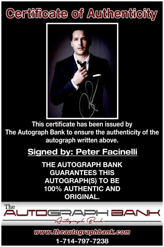 Peter Facinelli — Peter Facinelli authentic signed celebrity 10x15 photo |CERT Autographed 21516e, image 2