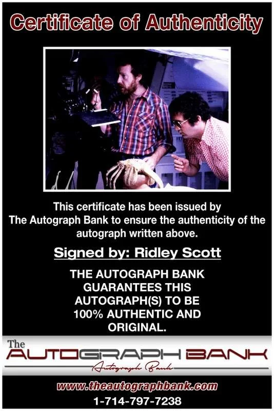 Ridley Scott — Ridley Scott authentic signed celebrity 10x15 photo W/Cert Autographed A000184, изображение 2