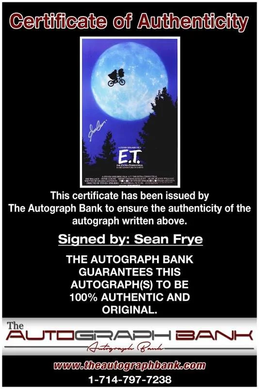Sean Frye — Sean Frye authentic signed celebrity 10x15 photo W/Cert Autographed A0004, изображение 2