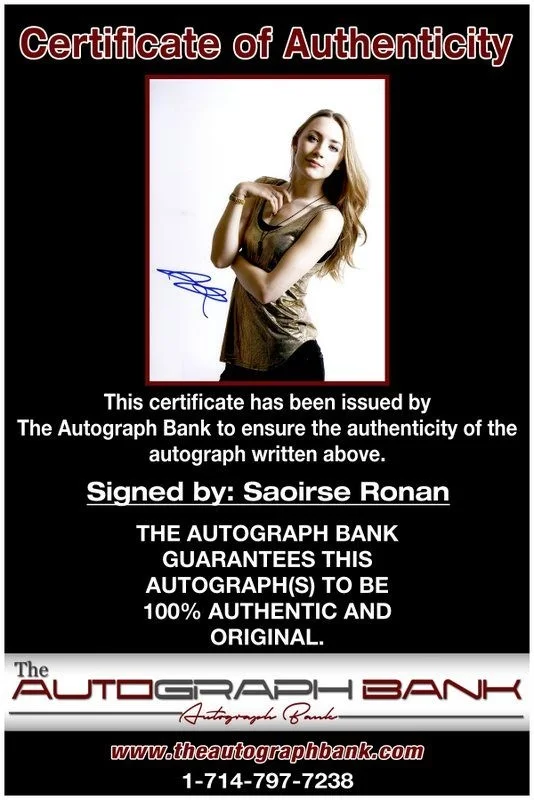 Saoirse Ronan — Saoirse Ronan authentic signed celebrity 10x15 photo W/Cert Autographed Y1, изображение 2