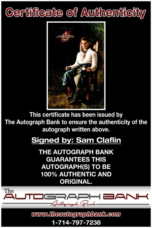 Sam Claflin — Sam Claflin authentic signed celebrity 10x15 photo W/Cert Autographed 2616a, image 2