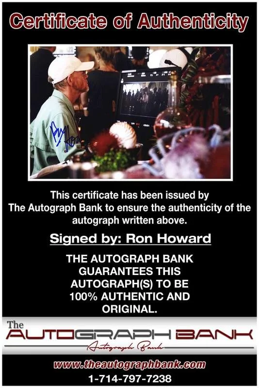 Ron Howard — Ron Howard authentic signed celebrity 10x15 photo W/Cert Autographed A0001, изображение 2
