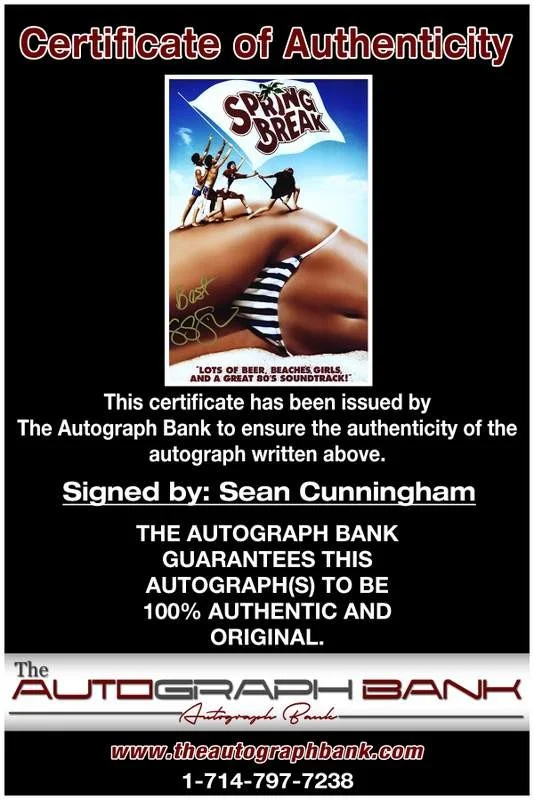 Sean Cunningham — Sean Cunningham authentic signed celebrity 10x15 photo W/Cert Autographed A0001, изображение 2