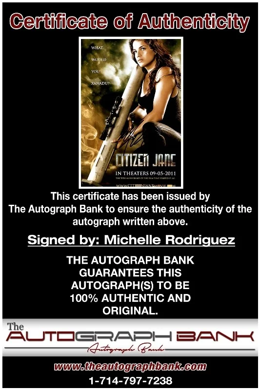 Michelle Rodriguez — Michelle Rodriguez authentic signed 10x15 photo |CERT Autographed 2616a, изображение 2