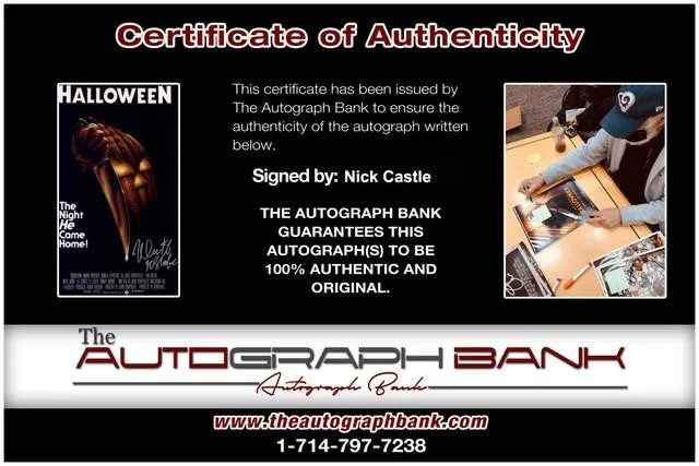 Nick Castle — Nick Castle authentic signed Halloween Movie 12x18 photo W/Certificate 13, image 2
