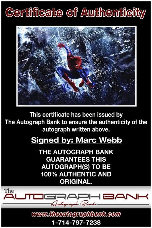 Marc Webb — Marc Webb authentic signed celebrity 10x15 photo W/Cert Autographed A0011, изображение 2