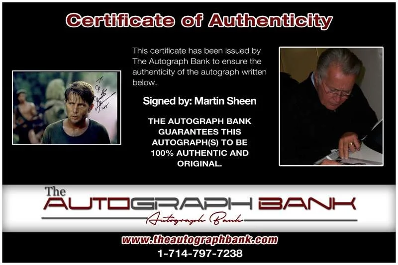 Martin Sheen — Martin Sheen authentic signed celebrity 10x15 photo W/Cert Autographed A0003, изображение 2