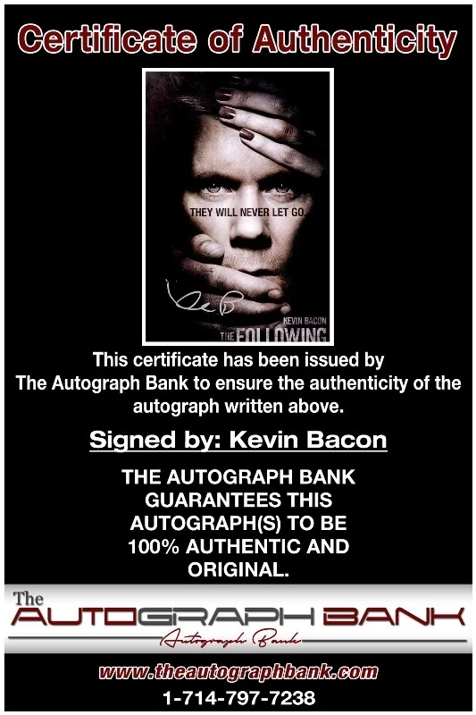 Kevin Bacon — Kevin Bacon authentic signed celebrity 10x15 photo W/Cert Autographed 2716g, изображение 2