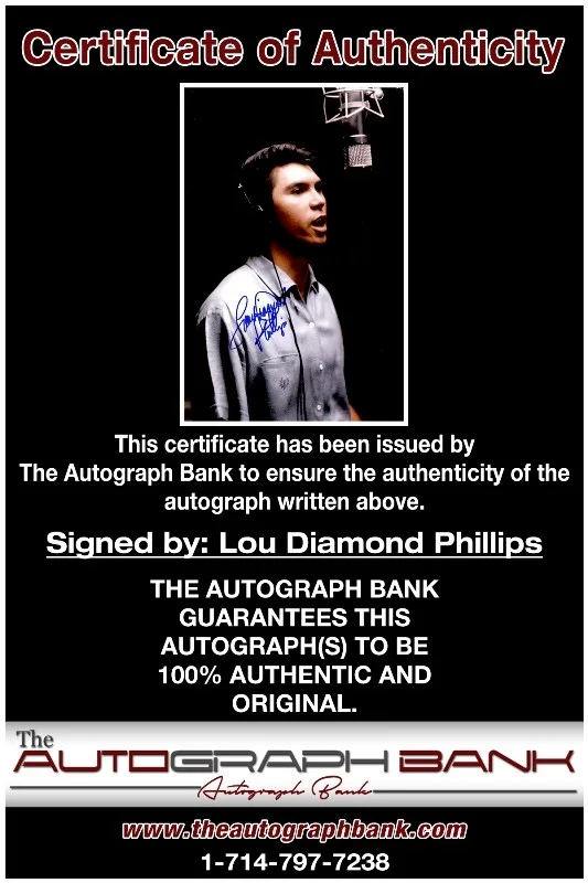 Lou Diamond Phillips — Lou Diamond Phillips authentic signed 10x15 photo |CERT Autographed 2616a, image 2