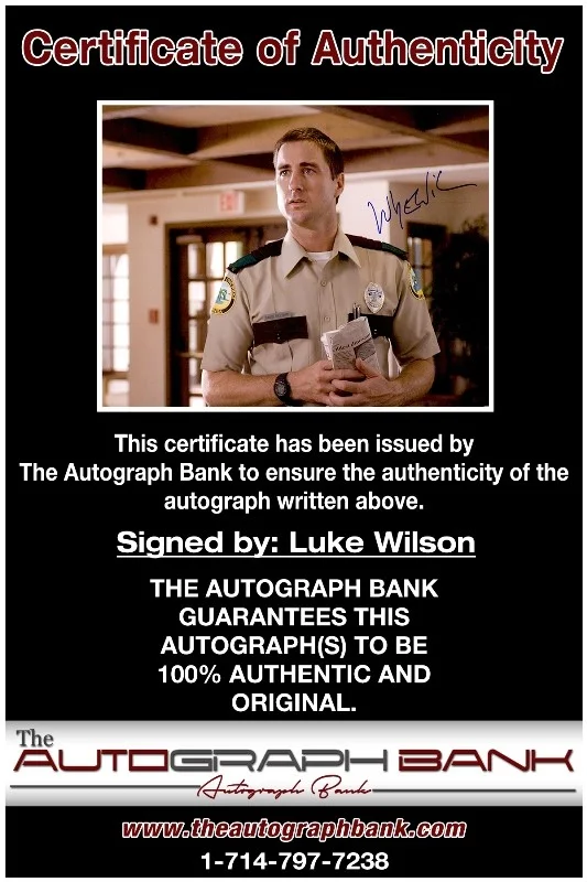 Luke Wilson — Luke Wilson authentic signed celebrity 10x15 photo W/Cert Autographed 2616a, изображение 2