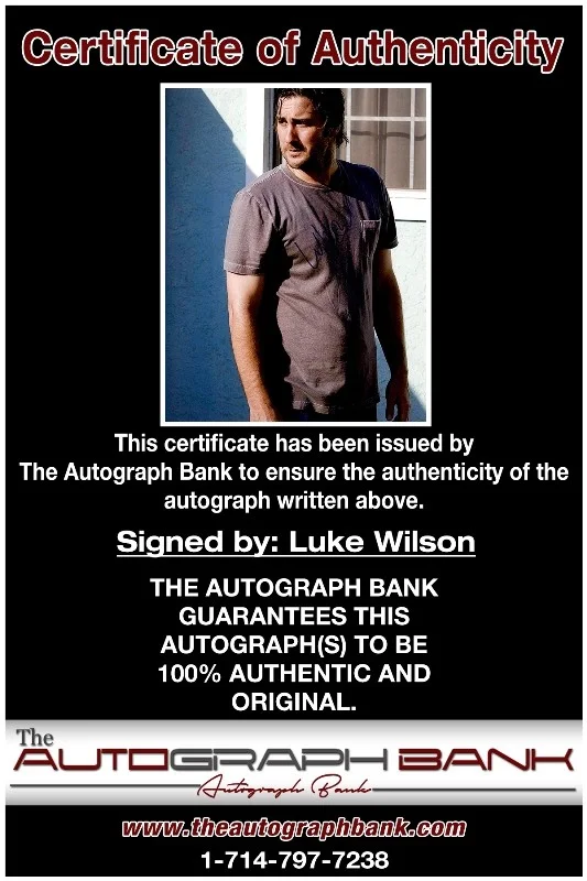 Luke Wilson — Luke Wilson authentic signed celebrity 10x15 photo W/Cert Autographed 2616c, изображение 2