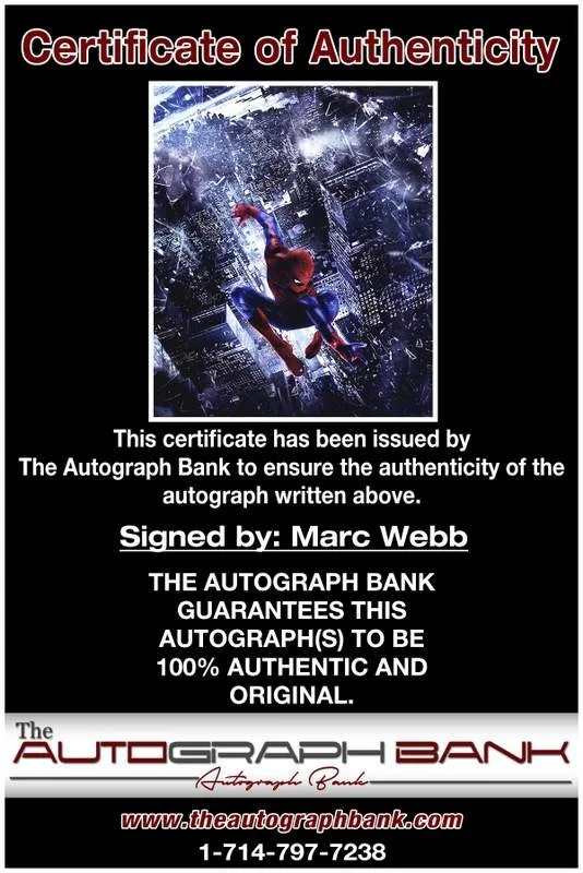 Marc Webb — Marc Webb authentic signed celebrity 10x15 photo W/Cert Autographed A0003, изображение 2