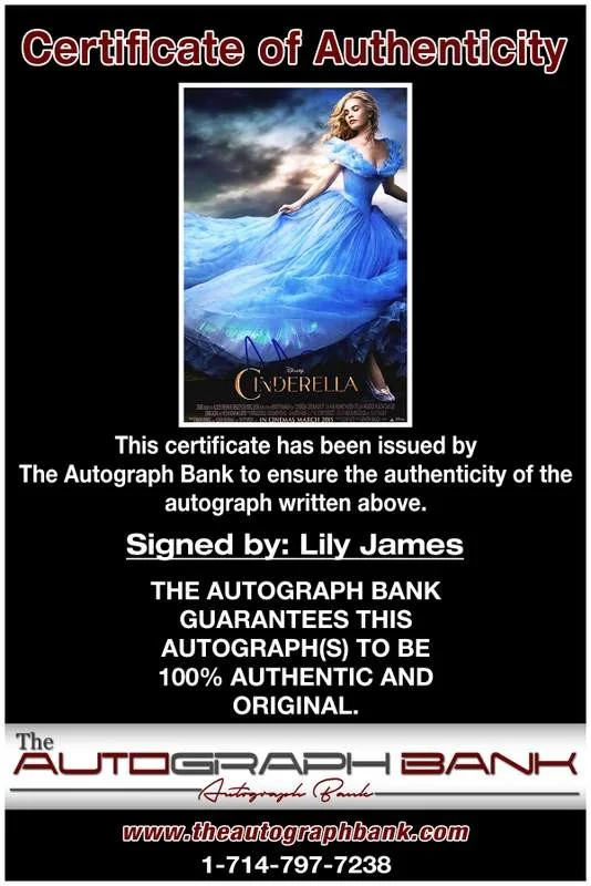 Lily James — Lily James authentic signed celebrity 10x15 photo W/Cert Autographed A000168, изображение 2