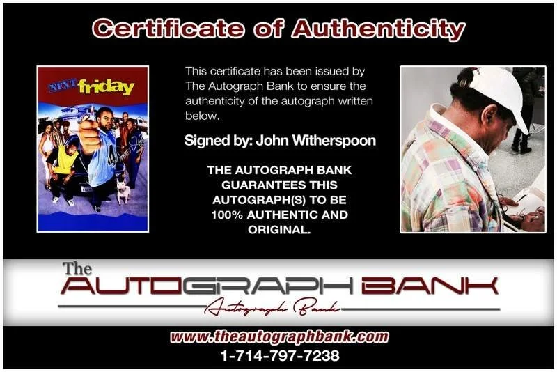 John Witherspoon — John Witherspoon authentic signed 10x15 photo |CERT Autographed A000002, image 2