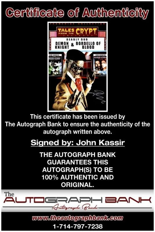John Kassir — John Kassir authentic signed celebrity 10x15 photo W/Cert Autographed A00391, image 2