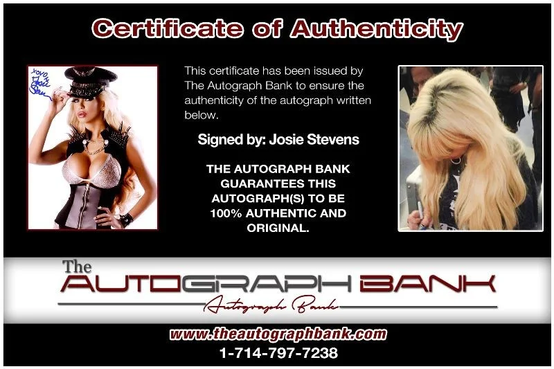 Josie Stevens — Josie Stevens authentic signed celebrity 10x15 photo W/Cert Autographed 2616a, изображение 2