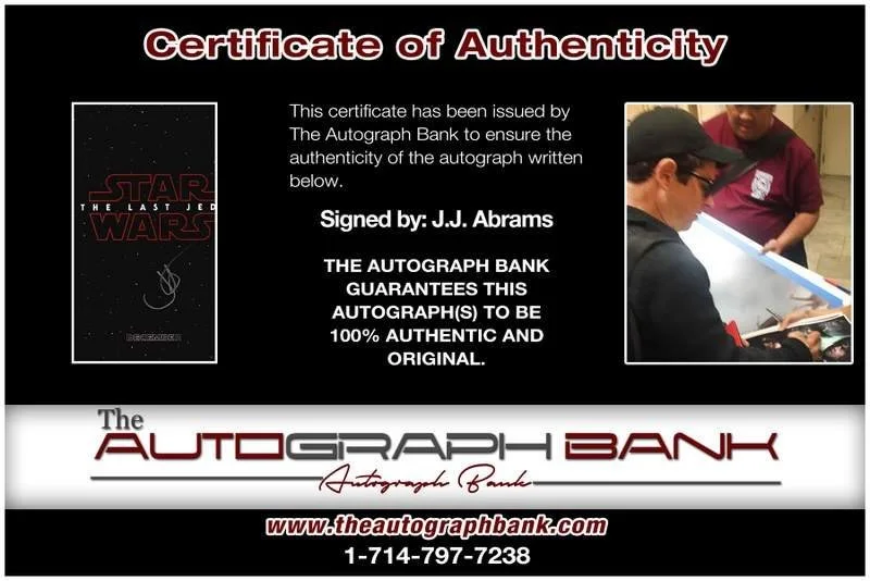 J.J. Abrams — J.J. Abrams authentic signed celebrity 10x15 photo W/Cert Autographed A0005, изображение 2