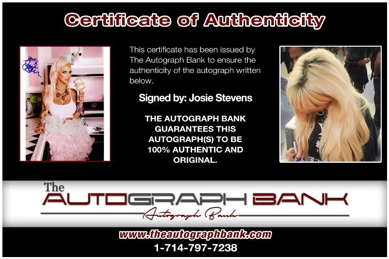Josie Stevens — Josie Stevens authentic signed celebrity 10x15 photo W/Cert Autographed 2616f, изображение 2