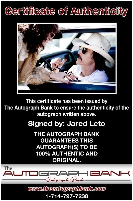 Jared Leto — Jared Leto authentic signed celebrity 10x15 photo W/Cert Autographed 2716a, изображение 2