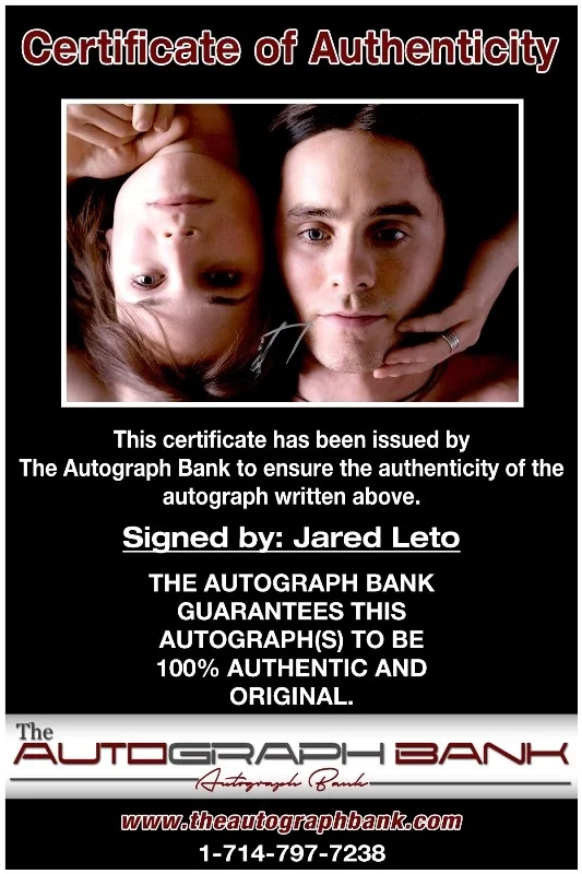 Jared Leto — Jared Leto authentic signed celebrity 10x15 photo W/Cert Autographed 2616c, изображение 2