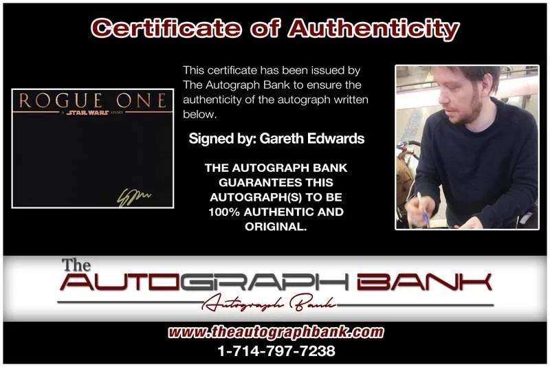 Gareth Edwards — Gareth Edwards authentic signed celebrity 10x15 photo W/Cert Autographed A0013, image 2