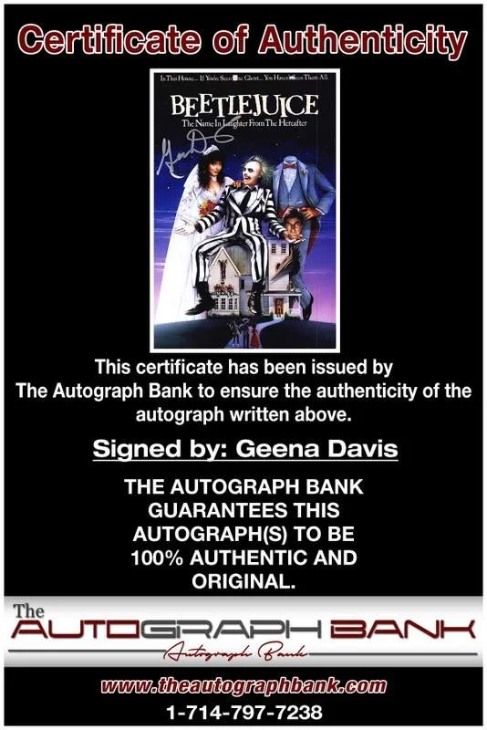 Geena Davis — Geena Davis authentic signed celebrity 10x15 photo W/Cert Autographed A0004, изображение 2