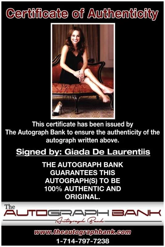 Giada De Laurentiis — Giada De Laurentiis authentic signed 10x15 photo |CERT Autographed A0002, изображение 2