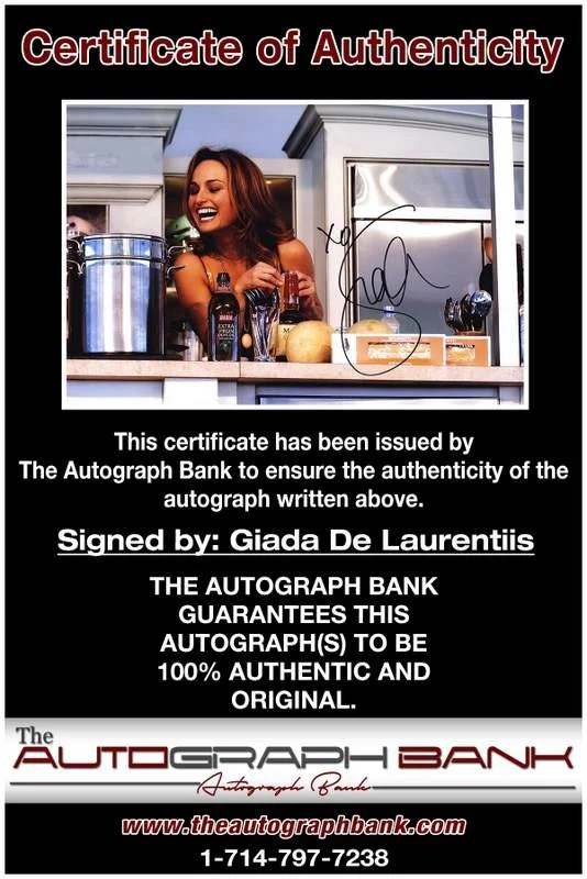 Giada De Laurentiis — Giada De Laurentiis authentic signed 10x15 photo |CERT Autographed A0001, image 2