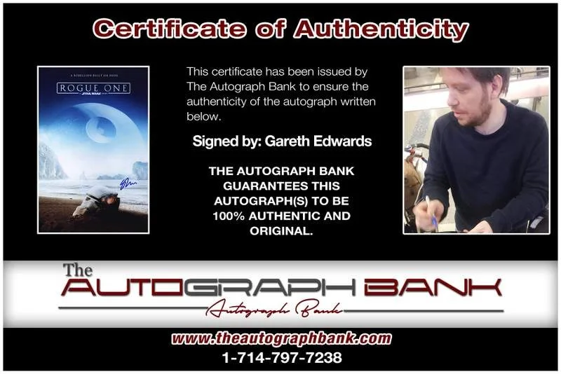 Gareth Edwards — Gareth Edwards authentic signed celebrity 10x15 photo W/Cert Autographed A0011, изображение 2