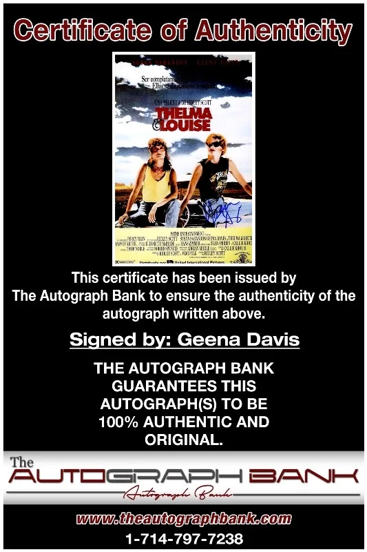 Geena Davis — Geena Davis authentic signed celebrity 10x15 photo W/Cert Autographed 2616d, изображение 2