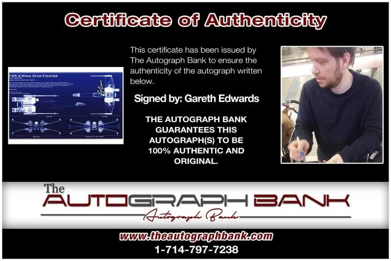 Gareth Edwards — Gareth Edwards authentic signed celebrity 10x15 photo W/Cert Autographed A0012, изображение 2