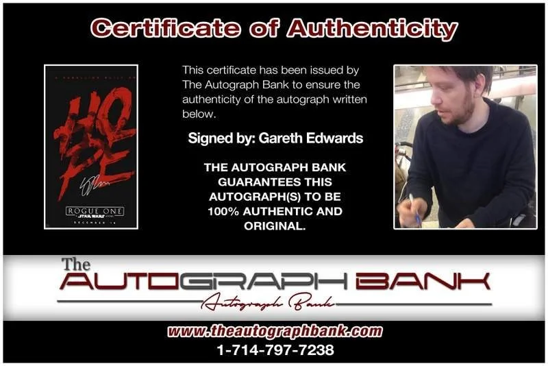 Gareth Edwards — Gareth Edwards authentic signed celebrity 10x15 photo W/Cert Autographed A0001, изображение 2