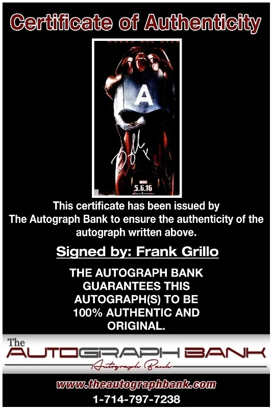Frank Grillo — Frank Grillo authentic signed celebrity 10x15 photo W/Cert Autographed 2616i, изображение 2