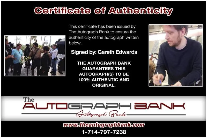 Gareth Edwards — Gareth Edwards authentic signed celebrity 10x15 photo W/Cert Autographed A0001, изображение 2