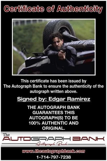 Edgar Ramirez — Edgar Ramirez authentic signed celebrity 10x15 photo W/Certificate Autographed 4, image 2