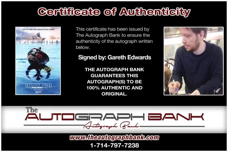 Gareth Edwards — Gareth Edwards authentic signed celebrity 10x15 photo W/Cert Autographed A0005, изображение 2