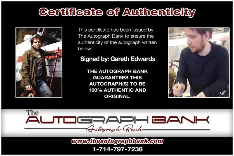 Gareth Edwards — Gareth Edwards authentic signed celebrity 10x15 photo W/Cert Autographed A0004, изображение 2