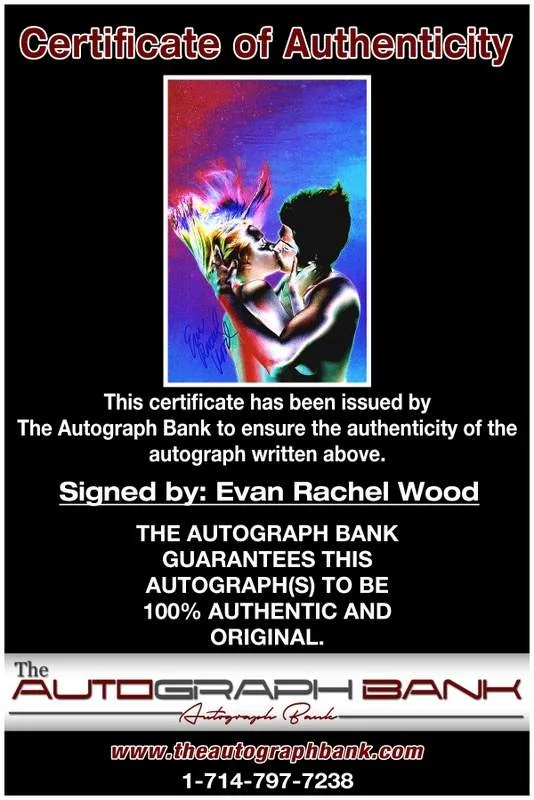 Evan Rachel Wood — Evan Rachel Wood authentic signed celebrity 10x15 photo W/Cert Autographed A0001, image 2