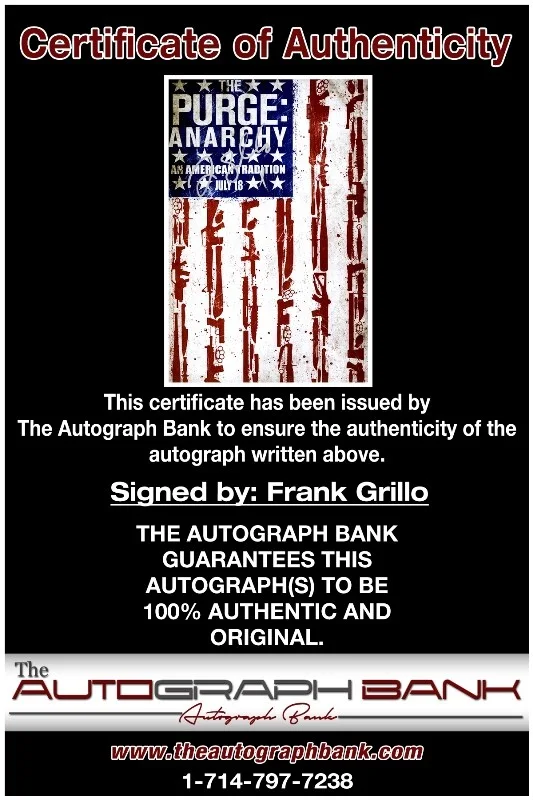 Frank Grillo — Frank Grillo authentic signed celebrity 10x15 photo W/Cert Autographed 2616e, изображение 2