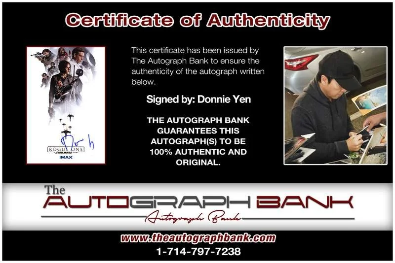 Donnie Yen — Donnie Yen authentic signed celebrity 10x15 photo W/Cert Autographed A0007, image 2