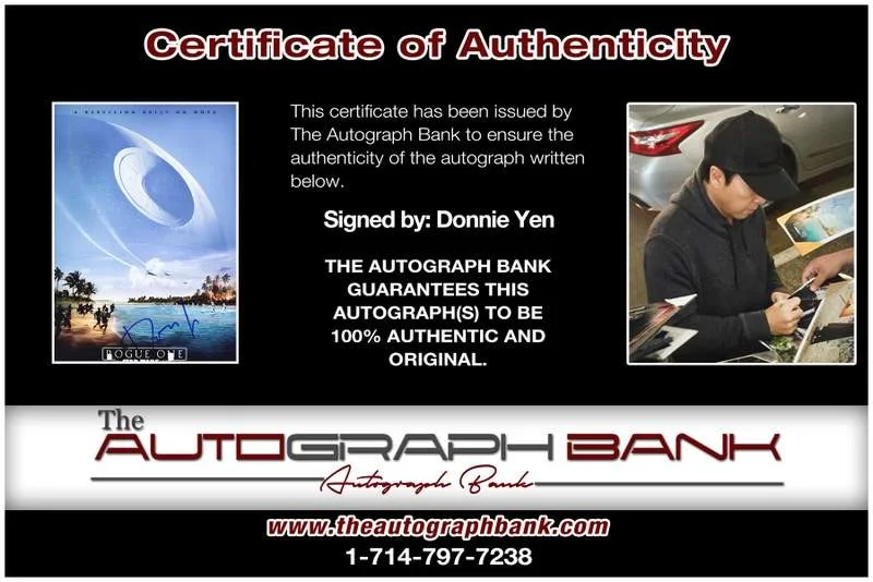 Donnie Yen — Donnie Yen authentic signed celebrity 10x15 photo W/Cert Autographed A0008, image 2