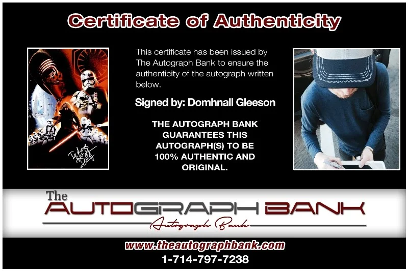 Domhall Glesson — Domhall Glesson authentic signed celebrity 10x15 photo W/Cert Autographed 2616a, image 2