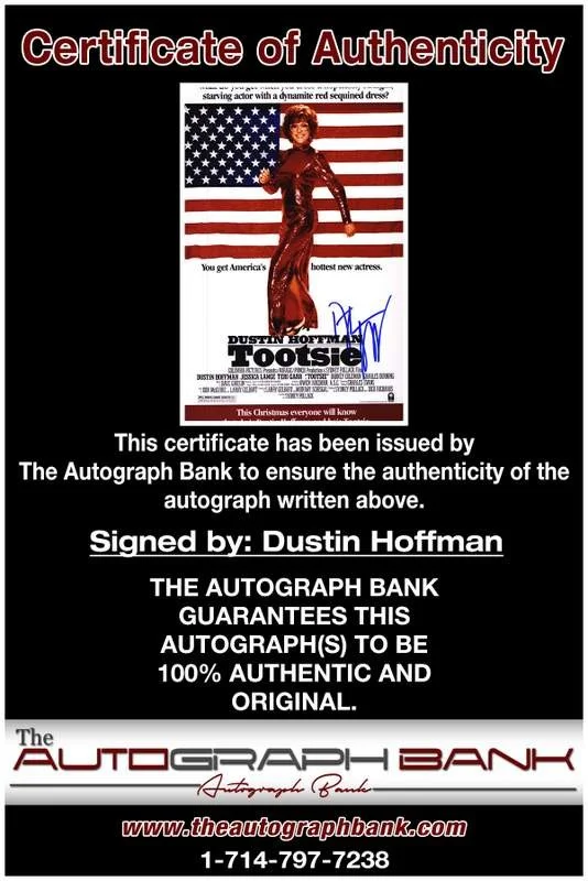Dustin Hoffman — Dustin Hoffman authentic signed celebrity 10x15 photo W/Cert Autographed A0002, изображение 2