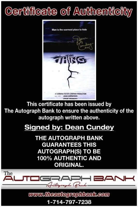 Dean Cundey — Dean Cundey authentic signed celebrity 10x15 photo W/Cert Autographed A0005, изображение 2