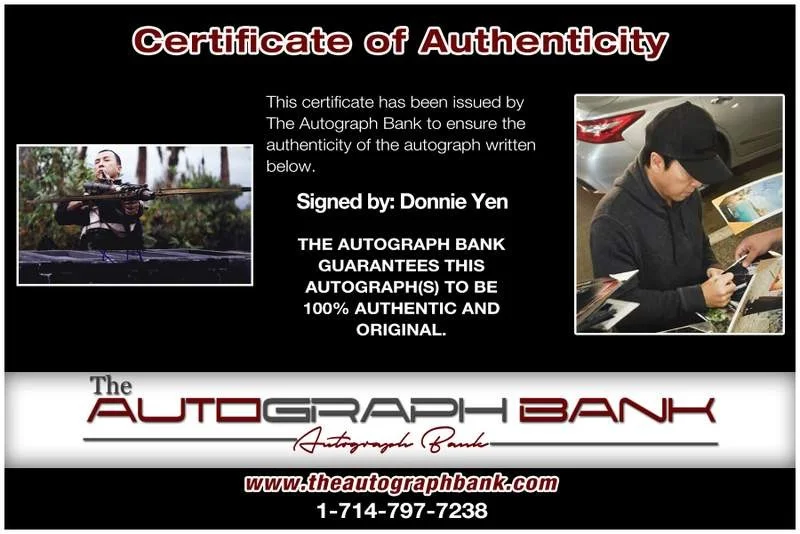 Donnie Yen — Donnie Yen authentic signed celebrity 10x15 photo W/Cert Autographed A0003, image 2
